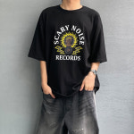 레코드 오버핏 프린트 반팔티 3color : TODAYMOOD