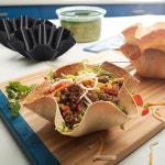 타코 샐러드 볼 메이커 6개, 카본 스틸 토르티야 쉘 팬, 튀김용 몰드 토스타다 베이킹 : 등대샵스토어