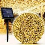 태양 요정 조명 20 파티 결혼식 방수 정원 300LED 야외 문자 장식을위한 크리스마스 blue 5m 20led : 828282store