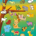 헌군 세모네모 스티커이야기-동물농장1 SS-106 1개 다이어리스티커 : 헌군