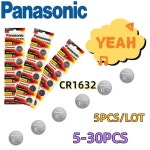 5-30PCS 원래 파나소닉 CR1632 CR 1632 3V 리튬 배터리 시계 계산기 시계 원격 제어 장난감 버튼 동전 셀 : arinarin9