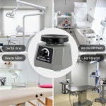 실험실 진동기 4 발진기 라운드 셰이커 석고 진동기 플레이트 혼합 110V220V 100W 용 치과 장비 : 루카스벨