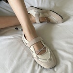 [G3760] 소가죽 스트랩 밴딩 메리제인 스니커즈 플랫 데일리 편한 신발 : 새로이클라쓰