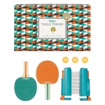 성인과 를 위한 리들리의 휴대용 여행용 6피스 탁구 세트 - 테이블탑 키트로 모든 테이블을 테니스 코트로 만들어 최대 60인치 너비의 테이블에... 