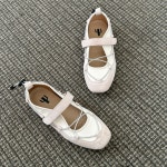 [G3760] 소가죽 스트랩 밴딩 메리제인 스니커즈 플랫 데일리 편한 신발 : 새로이클라쓰