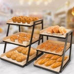 쿠키 진열대 베이커리 과일 보관대 매대 우드 빵집 트레이 디저트 D : dealkit
