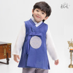 AM084 남파랑스티치 고급 아동 유아 어린이 돌 남아 금동이 한복 : 금동이 한복