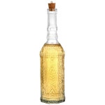 코르크가 들어간 프크레르 2팩 빈티지 장식 약용 꽃병 유리병, 오일 대형 장식 식초병, 유리병 꽃봉오리 24온스 와인 유리병, : 테라슬