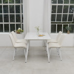 위블 화이트 세라믹 식탁 세트 4인 : 셀리어네어