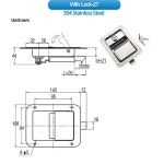 풀 패널 잠금 박스 트럭 캐비닛 엔지니어링 차량 공구함 산업용 1Pcs(잠금-27 포함) No Lock-8BZ : 그린노래