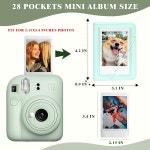 WOGOZAN 28 포켓 미니 사진 앨범, 후지필름 인스탁스 12 11 SE 41 99 EVO 인스턴트 카메라 2.15x3.4 인치 필름, 커버 디스플레이가 있는... 
