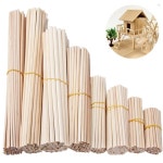50/25pcs 라운드 나무 스틱 DIY 공예 및 모델 만들기 재료 Dowel 빌딩 파티 장식 막대 : 머든지만물상
