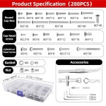 AllinRC 286pcs RC 스크류 키트 M2.5 M3 M4 육각 와셔 잠금 너트 본체... 렌치 하드웨어 패스너 1/10 트랙사스 슬래시 4x4 2WD : 트레이더 JU