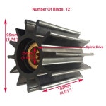 모델 29000K 2968388 296-8388과 호환되는 YTHNX 플렉시블 워터 펌프 임펠러 BLACK : 플러핑몰