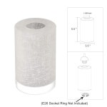 Anmire 3팩 흰색 린넨 프로스트 유리 램프 그늘막, 실린더 조명기구 교체용 글로브 또는 펜던트 라이트 샹들리에 벽 스콘스 G0112용 1-5... 