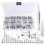 AllinRC 286pcs RC 스크류 키트 M2.5 M3 M4 육각 와셔 잠금 너트 본체... 렌치 하드웨어 패스너 1/10 트랙사스 슬래시 4x4 2WD : 트레이더 JU