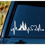 텐트 캠핑카 하트비트 라이프라인 모니터 캠핑 데칼 스티커 J1052 : 직.잇