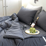 허쉬 60수 고밀도 바이오워싱 순면 옥수수솜 무봉제 차렵이불 딥차콜, SS(슈퍼싱글) : 루시드슬립