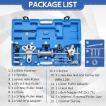 DASBET 9방향 슬라이드 해머 풀러 세트 | 19PCS 전륜 허브 베어링 제거기 및 후륜 축 허브 덴트 샤프트 풀러 공구 키트, 덴트 허브 기어 풀러... 