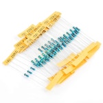 EaJ Chanzon 60 값 1/4W (0.25와트) 금속 필름 고정 저항 키트 300pcs 1R-4.7MR 옴 1 허용 오차 0.01 MF 관통 홀 저항 전류 제한 Rohs... 