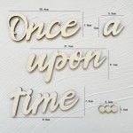 INS 나무 벽 스티커 ONCE UPON A TIME 사진 소품 파티 레이아웃 장식 벽 스티커 : 루카스벨