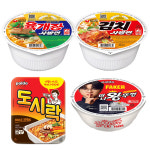 컵라면 육개장 사발면 김치사발면 팔도 도시락 미니왕뚜껑 페이커 각6개씩 24 : 글로리마켓