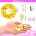 로트 26 팩 인형 의류 및 액세서리 비치 목욕 세트, 수영복 5벌, 가운 2벌, 수영 반지 18개 , 11 5인치 소녀 인형용 안경 신발 26 PCS : 모엘리