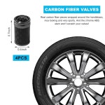 실빌 4 PCS 자동차 타이어 밸브 스템 캡, O 고무 씰이 있는 누수 방지 오토 림 휠 밸브 스템 캡, 자동차 SUV 자전거 오토바이용 방진 스템 커버... 