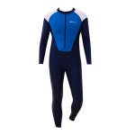 반팔 다이빙슈트 수영강습 일반 반전신 4부 수영복 5부 H9591바디수트 네이비 사면 수영모 ! : sellna60