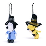 제주 스누피가든 미니 갓 쓴 스누피 인형 키링 세트 선비 한복 우드스탁 헤리티지 : 파이디