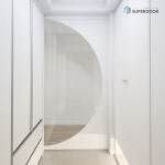 친환경 슈퍼도어 아치 원슬라이딩 아파트 빌라 현관 중문 : 슈퍼도어