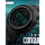 색상 시계 스포츠 1251 5BAR 방수 남성용 손목시계 블랙 : 반픽003