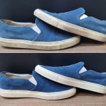 [호환]명품신발세탁 커먼프로젝트 명품 운동화  스웨이드 슬립온 로퍼 전문 크리닝 더스트백 : 레더체인지