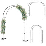 메탈 가든 아치 트렐리스 아버, 스틸 프레임이 있는 웨딩 스탠드, 5 3피트 7 6피트 또는 9피트 6 3피트, 가든아버 & 클라이밍 플랜트, 신부 파티... 