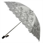 엄마 양산 선 우산 자외 차단 겸 2단 접이식 파라 레이스 공주 자수 H0264 햇빛 썬가리개 : FEELINGMALL