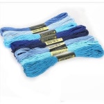 8Pcs 7.5m 블루 코튼 스티치 자수 실 DIY 우정 팔찌 치실 공예 재봉 스킴 패션 예술, 및 실과 : 뉴-웨이