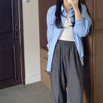 밴딩 핀턱 슬랙스 팬츠 : 하비모어 스토어