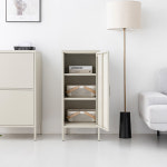 MKB 캐비넷 모던세로중 1문 수납장 4251015 425x400x1015mm, 1단, 크림 6684.9893 : 마켓비 공식스토어