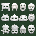 아트킹 전통탈 종이가면 종이탈 12종 역할놀이 꾸미기재료 만들기재료 : 만들기재료세상 아트킹