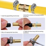 20/1PCS 6/8/10/12mm 황동 더블 파고다 조인트 커넥터 스트레이트 호스 파이프 피팅 워터 튜브 정원 관개 어댑터 : 소로유통N