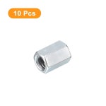 uxcell 10pcs M8x12x16mm 커플링 너트 - 가구, 전자, 산업용 아연 도금 탄소강 육각 나사산 막대 커플러 M5x8x10mm : 직도어