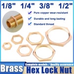 5/10/50pcs 황동 육각 잠금 너트 파이프 피팅 1/8 BSP 암나사 생크 캡 구리 : 소로유통N