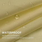 그늘과 그 너머 방수 햇빛 그늘 돛 10피트 x 10인치 직사각형 모래 UV 블록 야외 정원 파티오 뒷마당 잔디 데크용 캐노피 : 아지트리빙