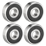 627 2RS 딥 그루브 볼 베어링 이중 밀봉 180027 7mm x 22mm 크롬 스틸 (4팩) 7mmx22mmx7mm : 초이더룸