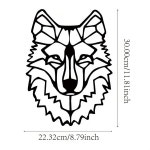 1pc 늑대 테마 장식 벽 예술 장식 거실 사무실 식당 로비 벽 장식 벽 장식 금속 벽 교수형 : gaon9797