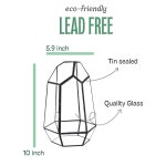 크래프트스토리 투명 유리 테라리움 문 기하학적 디자인 용기 이끼 및 실내 식물에 이상적인 화분 습도 유지 자립형 정원 생태계 테라리움만... 
