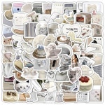 미적 일치하는 색상 스티커 60 ~ 103Pcs 저널 Scrapbooking 플래너에 대 한 방수 낙서 레이블 귀여운 편지지 아트 : 해외직구월즈