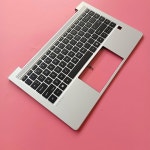 HP Probook 440 G8 445 G8 M23769-001 실버용 교체 노트북 상부 케이스 팜레스트 백라이트 키보드 조립 부품 : MUSIRO