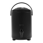 8L 11gal 스테인리스 스틸 단열 음료 디스펜서 스피갓 포함 온냉 커피 우유 주스 수프 케이터링 파티용 보온 용기 블랙 8L Black 8L... 