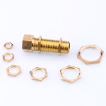 5/10/50pcs 황동 육각 잠금 너트 파이프 피팅 1/8 BSP 암나사 생크 캡 구리 : 소로유통N